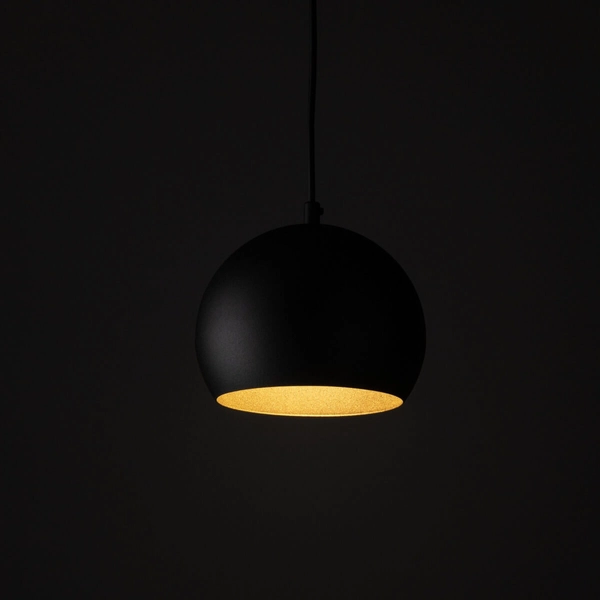 Lampa zwisająca do salonu Zoe 10167 kopuła minimalistyczna czarna