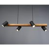 Lampa wisząca nad wsypę VANTOS DL432312490 Trio loftowa drewniana czarny