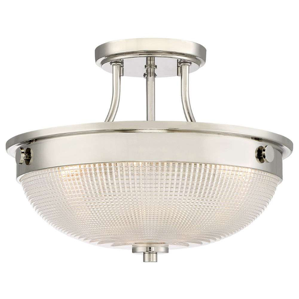 LAMPA sufitowa QZ-MANTLE-SF-IS Elstead QUOIZEL klasyczna OPRAWA szklana nikiel