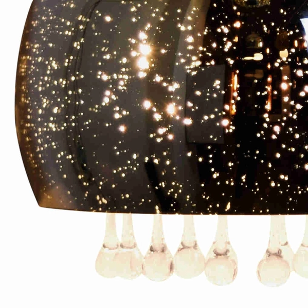 Ścienna LAMPA glamour JULIA 317438 Polux szklany kinkiet salonowy z kryształkami chrom