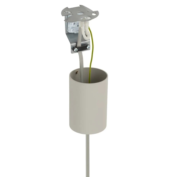 Tkaninowa lampa wisząca CEDRO 11665 z abażurem beżowa