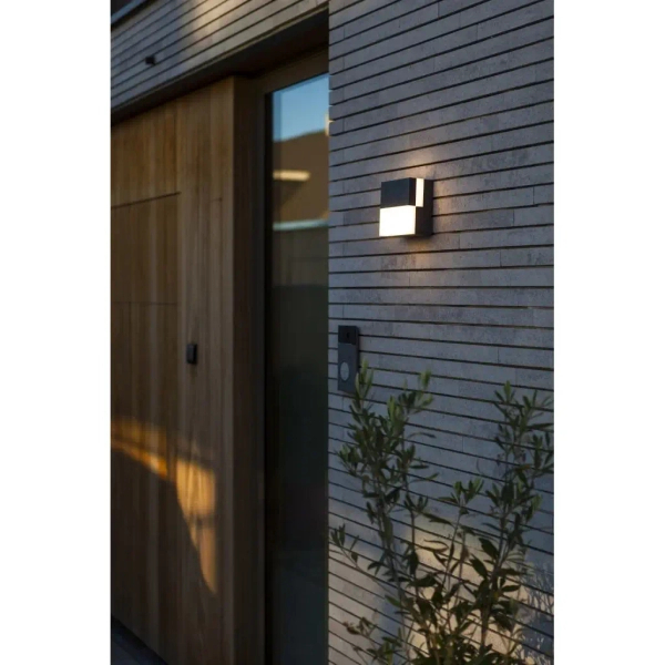 Antracytowa lampa ścienna DOMINO 5116202118 LED 17W 3000K IP65