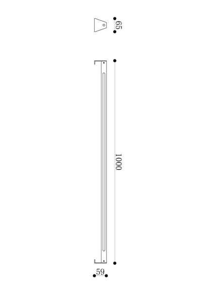 Tarasowa lampa Edge O415FL-L15B3K Maytoni LED 15W 3000K IP65 listwa czarna