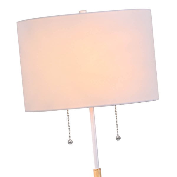 Stojąca lampa podłogowa Fogo LP-0304/2F WH Light Prestige do salonu biała