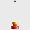 Wisząca lampa nad blat Tula 1132G19_14_C do salonu czerwona żółta