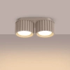 Nasufitowa lampa AURA SL.1818 podwójna ryflowana kaszmirowa
