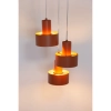 Metalowa lampa wisząca Rif 3 41167 do jadalni tuba ceglana
