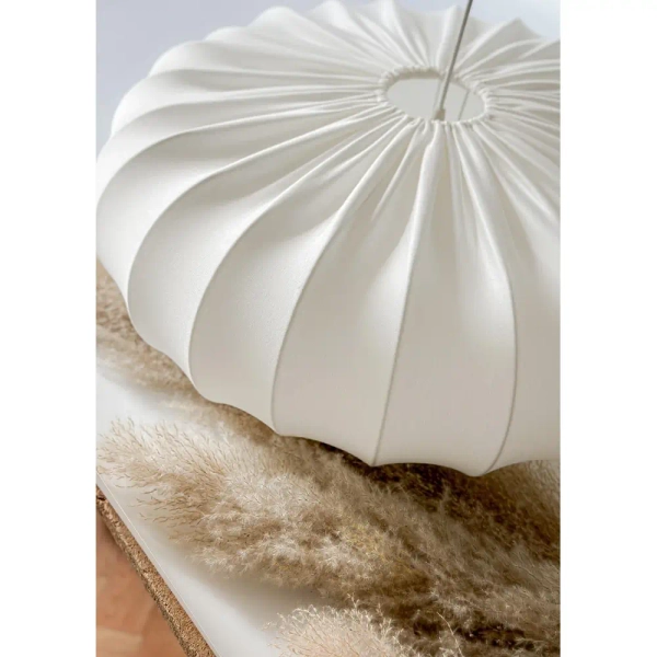 Abażurowa lampa wisząca Cafee' 31-39224 skandynawska kremowa biała