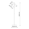 Metalowa lampa podłogowa Paris 326560 Polux tubki do salonu czarna