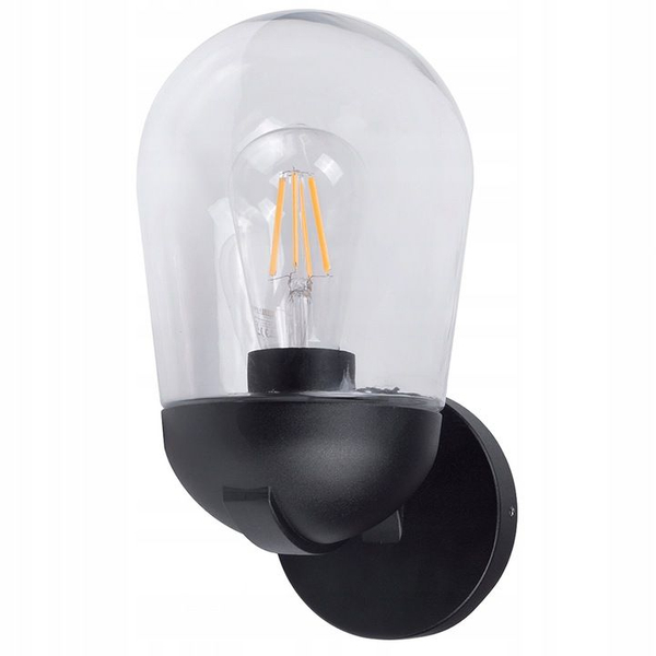 Zewnętrzna lampa ścienna SLP8204 szklany kinkiet do ogrodu czarny