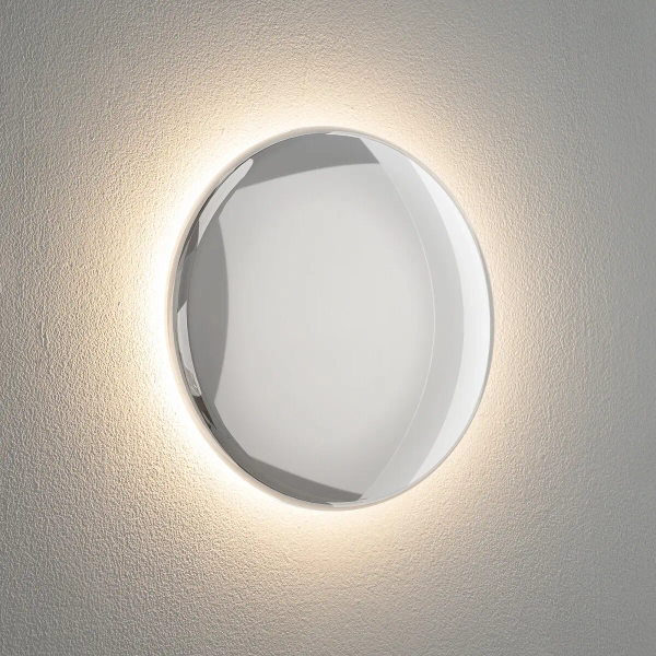 Okrągły kinkiet ASTRA chrom 11940 1xLED 8W 3000K IP65 zewnętrzny