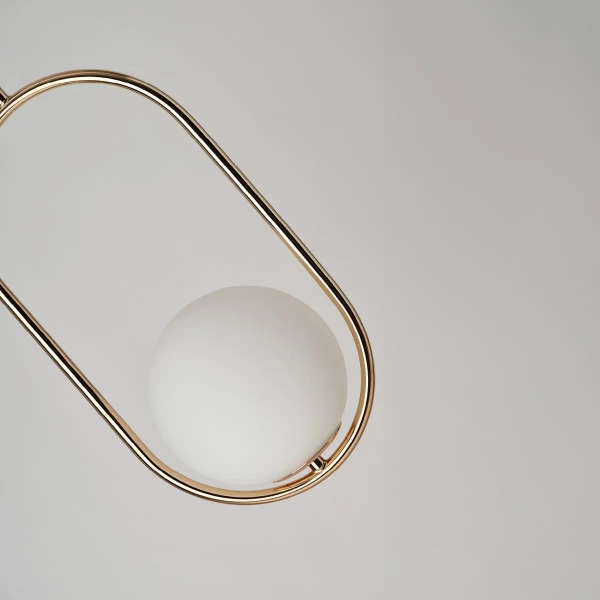 Wisząca lampa Coco AZ4981 szklana ball kula zwis złota 