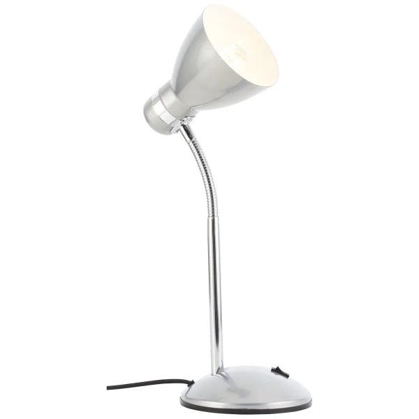 Biurkowa lampka z regulacją Allison 99063/58 na peszlu srebrny