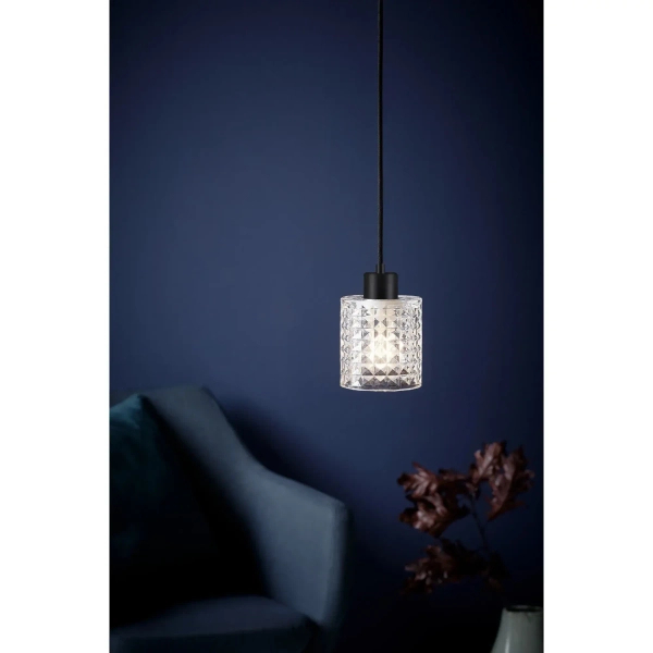 Szklana lampa wisząca Hollywood 46483000 tuba przezroczysty
