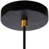 Loftowa LAMPA wisząca SELIN 03322/01/30 Lucide metalowa OPRAWA dysk ZWIS tuba czarna miedź
