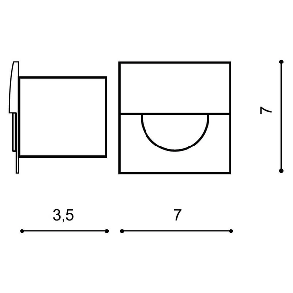 Schodowa lampa metalowa Sane AZ2771 Azzardo LED 2W nowoczesna nikiel
