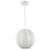 Skandynawska lampa wisząca Dana ML1805 kula tkanina biały