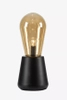 Loftowa lampa stołowa Brooke metalowa stojąca czarna