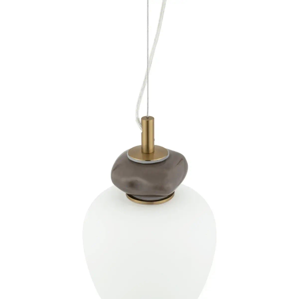 Salonowa lampa wisząca CERAMIC 11702 LED 12W 3000K szara biała