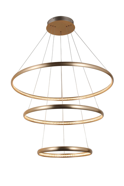 Salonowa lampa wisząca Brighton LED 55W 3000K z kryształkami złota