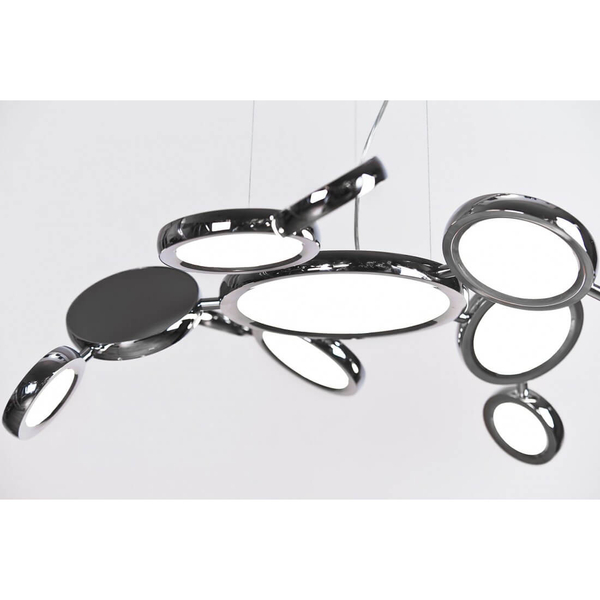 Wisząca lampa nad stół SATELLITE AZ1786 Azzardo LED 106W 3000K okręgi chrom