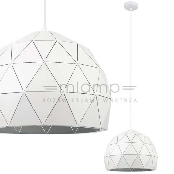 LAMPA wisząca HARLEY MDM-3471-1 W Italux metalowa OPRAWA zwis geometryczny kopuła biała