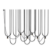 Lampa wisząca do salonu UDIN 9785 Dohar tuby metalowe czarne