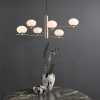 Wisząca lampa kulista Jasper JAS0646 kule do jadalni nikiel biała