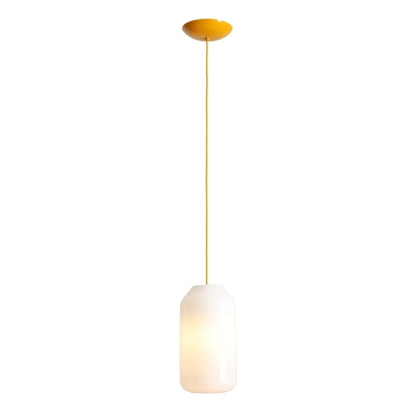 Lampa wisząca żółta FLASK ze szkła 1xE27 nad wyspę do jadalni 8500G21_M
