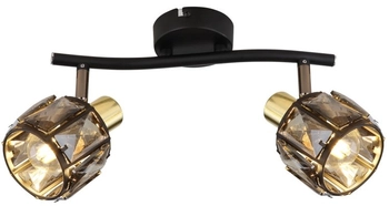 Lampa sufitowa Indiana 54357-2B z regulacją czarna przydymiona