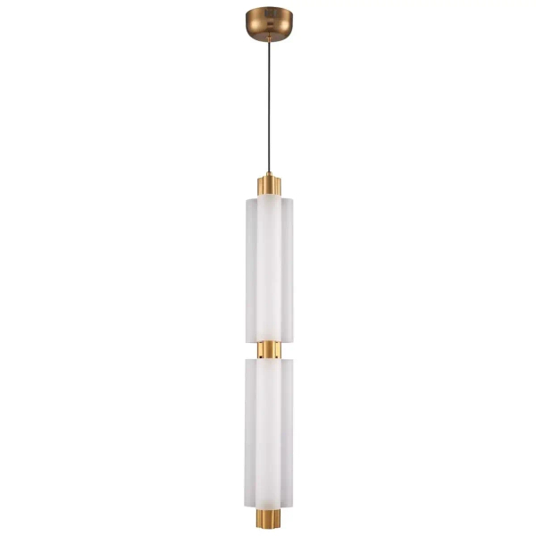 Wisząca lampa sypialniana OSMO ST-15038P-2 LED 15W 3000K szklana mosiądz