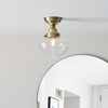 Lampa sufitowa szklana Camberley 97687 mosiądz przezroczysty
