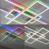 Sterowana lampa sufitowa FELIX srebrna 14637-55 2xLED 50W 2700-5000K RGB