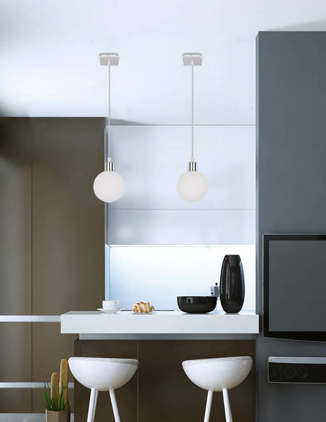 Zwisowa lampa Oden 31-03232 Candellux kula nad wyspę biała chrom
