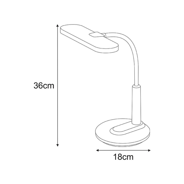Biurkowa lampka Dafi K-BL1185 CZARNY LED 10W 3000-5700K dotykowa czarna