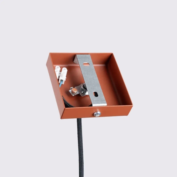 Podłużna lampa wisząca KARBON SL.1630 tuba ryflowana terakota
