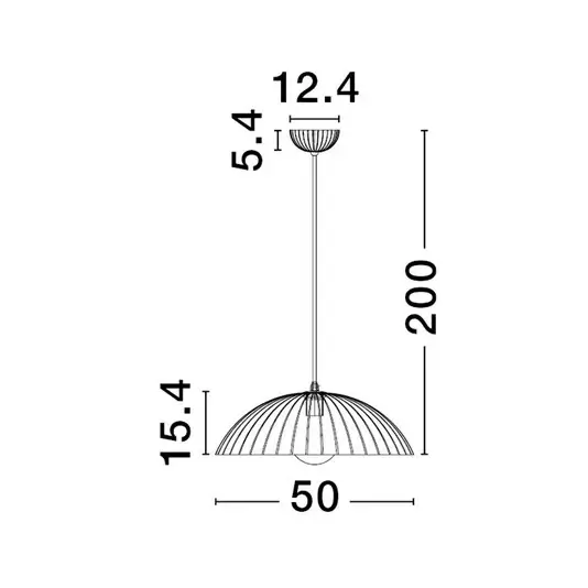 Wisząca lampa z betonu GIRONTO LE45303 nad wyspę kopuła szara