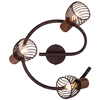 Sufitowa LAMPA retro ISABELLE 54817-3 Globo plafon OPRAWA metalowa spirala art deco rdzawa