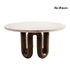 Drewniany stolik kawowy CORES MM001501100409 brązowy nowoczesny 80cm