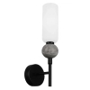 Naścienna lampa szklana Santos WL-95331-1-BK podłużna tuba szara czarna