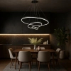 Ledowy żyrandol wiszący Isaure 72306 LED 100W 3000-6500K ringi czarny