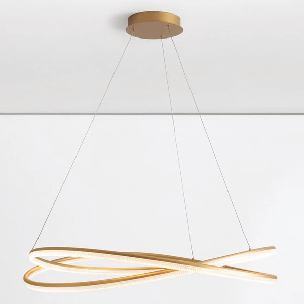 Lampa wisząca nad stół ILAVE LE44324 LED 68W 3000K spirala złota