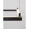 Wisząca LAMPA geometryczna JAEN LE41427 Luces Exclusivas metalowa OPRAWA kwadratowy ZWIS LED 40W 3000K ściemnialny czarny