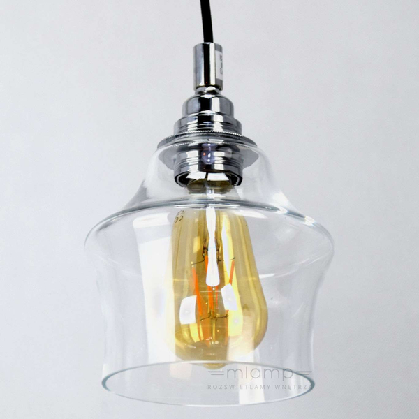 LAMPA wisząca LONGIS II 10134109 Kaspa kulista OPRAWA szklany ZWIS loftowy przezroczysty