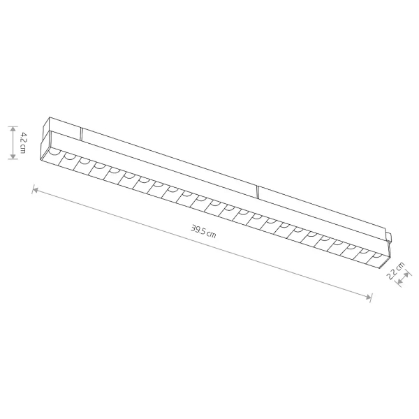 Szynoprzewodowa lampa 1-obwodowa 11630 LED 15W 3000K biała
