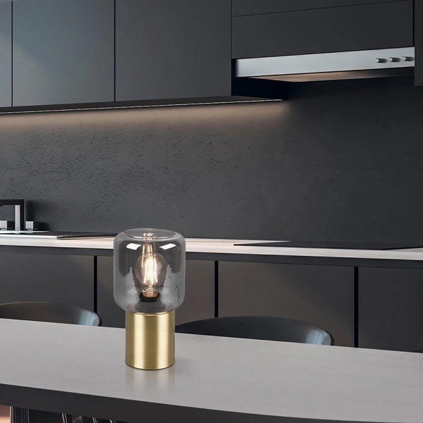 Loftowa lampka nocna Nico R50591008 RL Light szklana złota przydymiona