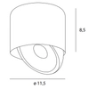 Regulowana lampa sufitowa VECTOR C0265 LED 10W 3000K tubka biała