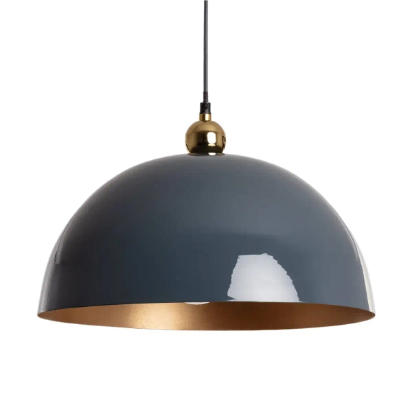 Kopułowa lampa wisząca Tramoto ABR-LWTR-E27 metalowa niebieska