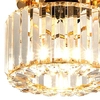 Sufitowa lampa glamour Cristal CRK-E27 kryształowa do sypialni złota