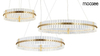 Żyrandol glamour Saturnus MSE010100165 kryształowy złoty
